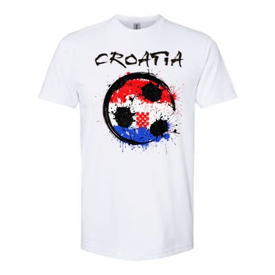 Croatia Soccer Ball Flag Softstyle® CVC T-Shirt