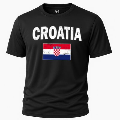 Croatia Team Vintage Soccer Flag Performance Shirt