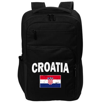 Croatia Team Vintage Soccer Flag Impact Tech Backpack