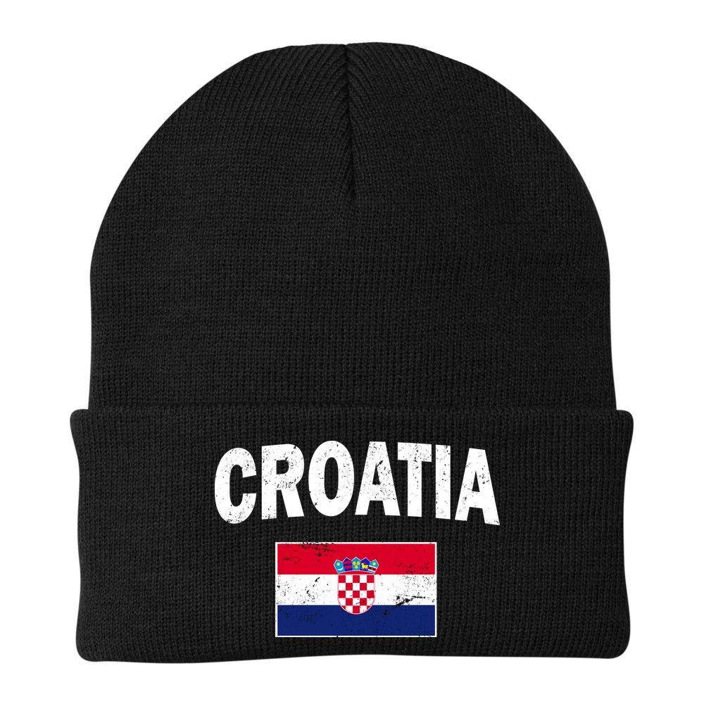 Croatia Team Vintage Soccer Flag Beanie
