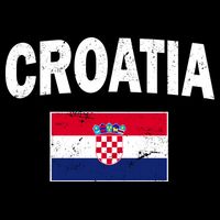 Croatia Team Vintage Soccer Flag Crop Top