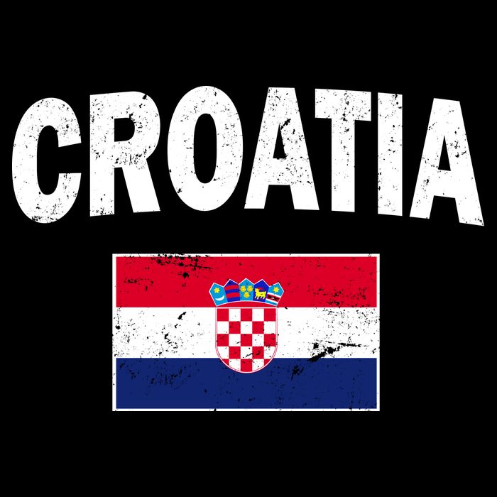Croatia Team Vintage Soccer Flag Crop Top