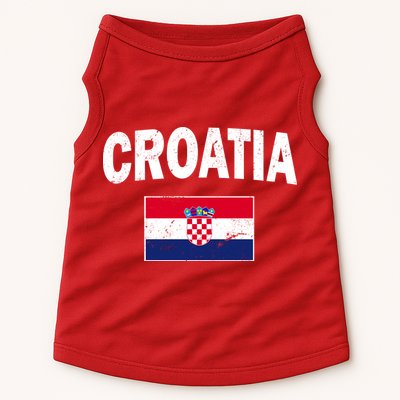 Croatia Team Vintage Soccer Flag Doggie Tank