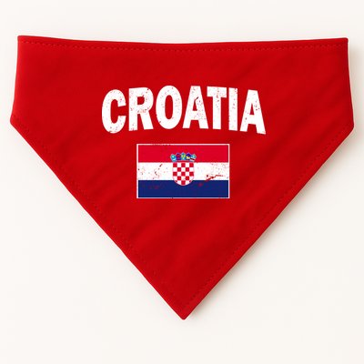 Croatia Team Vintage Soccer Flag USA-Made Doggie Bandana