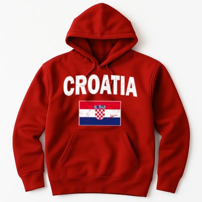 Croatia Team Vintage Soccer Flag Hoodie