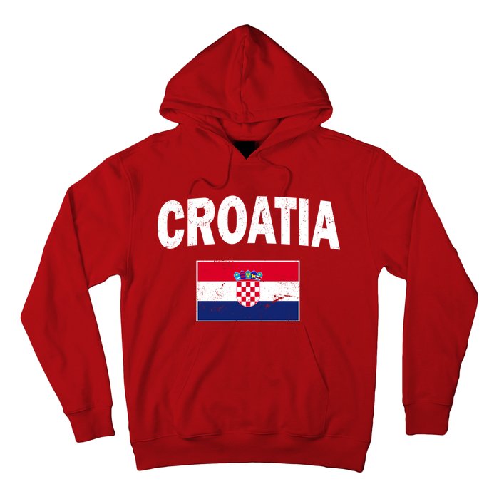 Croatia Team Vintage Soccer Flag Hoodie