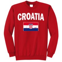 Croatia Team Vintage Soccer Flag Sweatshirt