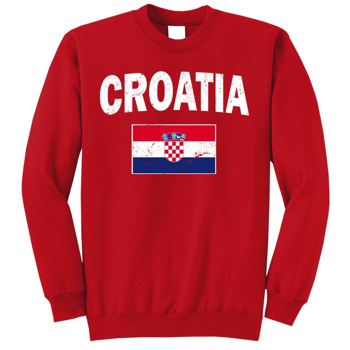 Croatia Team Vintage Soccer Flag Sweatshirt