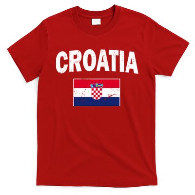 Croatia Team Vintage Soccer Flag T-Shirt