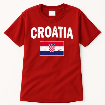 Croatia Team Vintage Soccer Flag Tall T-Shirt