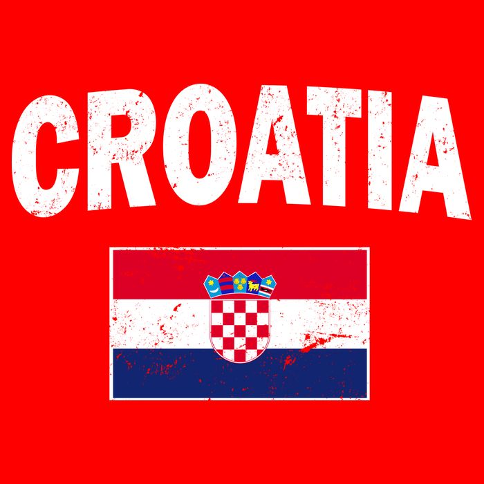 Croatia Team Vintage Soccer Flag Button