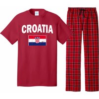 Croatia Team Vintage Soccer Flag Pajama Set