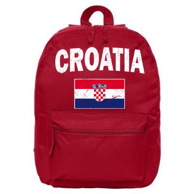 Croatia Team Vintage Soccer Flag 16 in Basic Backpack