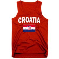 Croatia Team Vintage Soccer Flag Tank Top