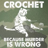 Crochet Because Murder Is Wrong Cat Legacy Tie Dye Trucker Hat