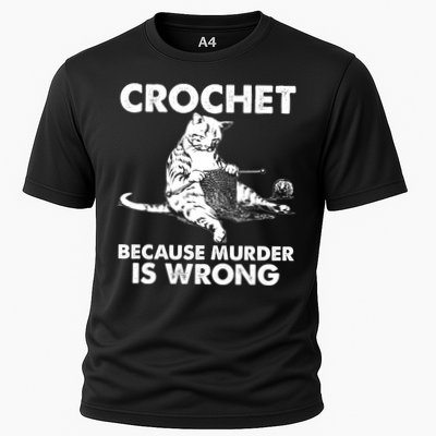 Crochet Because Murder Is Wrong Cat Performance Shirt