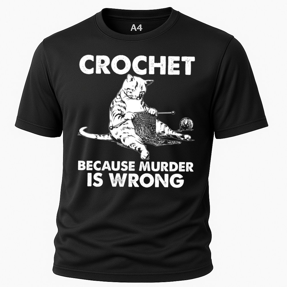 Crochet Because Murder Is Wrong Cat Performance Shirt