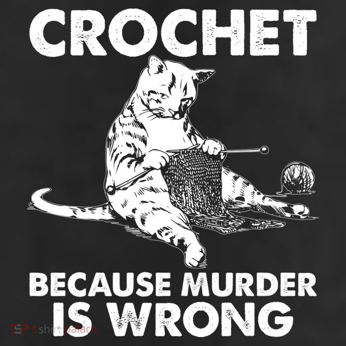 Crochet Because Murder Is Wrong Cat 11oz C Handle Ceramic Mug