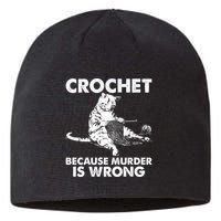 Crochet Because Murder Is Wrong Cat Sustainable Beanie