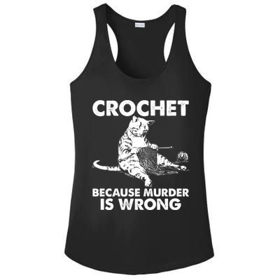Crochet Because Murder Is Wrong Cat Ladies PosiCharge Competitor Racerback Tank