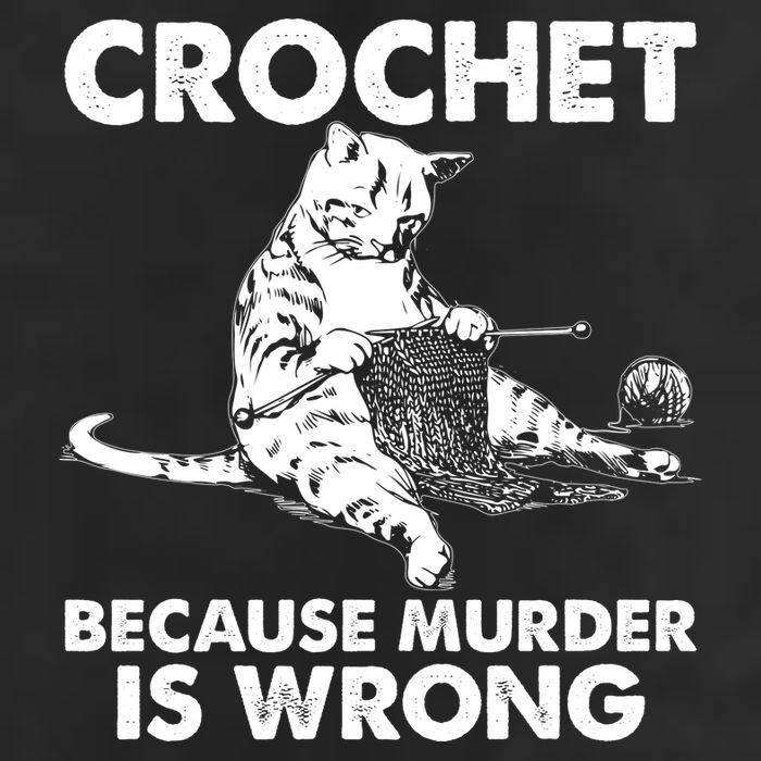 Crochet Because Murder Is Wrong Cat 25L Jumbo Tote
