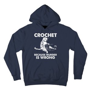 Crochet Because Murder Is Wrong Cat Hoodie