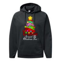 Crocin Around The Christmas Tree Performance Fleece Hoodie