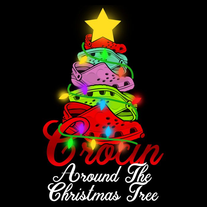 Crocin Around The Christmas Tree Drawstring Bag
