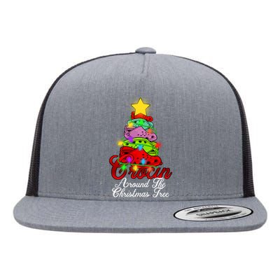 Crocin Around The Christmas Tree Flat Bill Trucker Hat