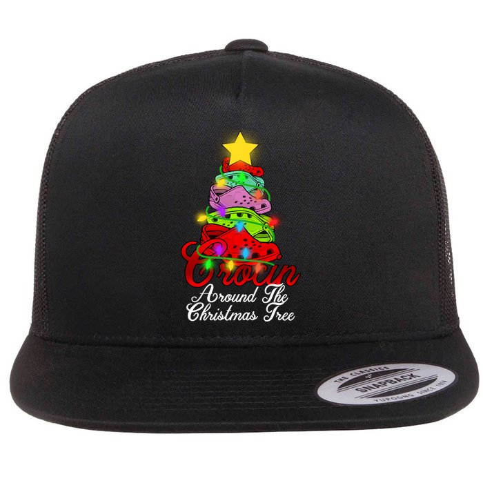 Crocin Around The Christmas Tree Flat Bill Trucker Hat