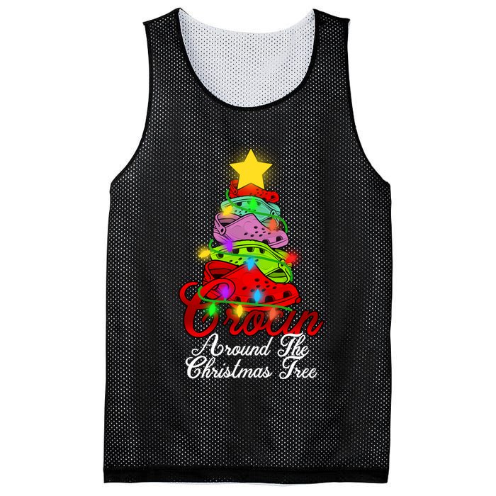 Crocin Around The Christmas Tree Mesh Reversible Basketball Jersey Tank