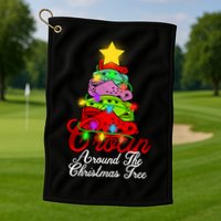 Crocin Around The Christmas Tree Golf Towel