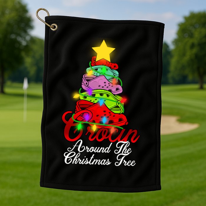 Crocin Around The Christmas Tree Golf Towel