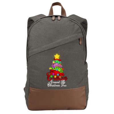 Crocin Around The Christmas Tree Cotton Canvas Backpack