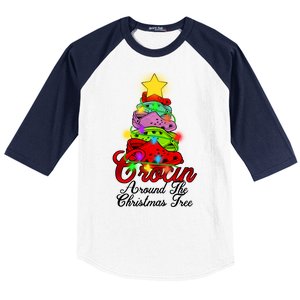 Crocin Around The Christmas Tree Baseball Sleeve Shirt