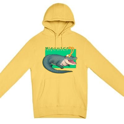 Croki Crocodile Alligator God of Mischief Premium Pullover Hoodie