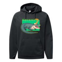 Croki Crocodile Alligator God of Mischief Performance Fleece Hoodie