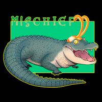 Croki Crocodile Alligator God of Mischief Flatbill Hat