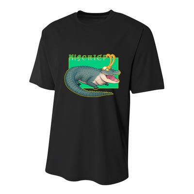 Croki Crocodile Alligator God of Mischief Youth Performance Sprint T-Shirt