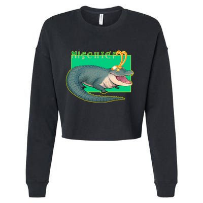 Croki Crocodile Alligator God of Mischief Cropped Pullover Crew