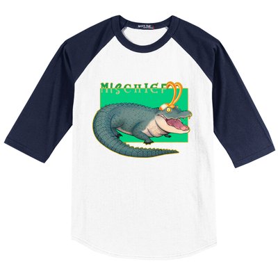 Croki Crocodile Alligator God of Mischief Baseball Sleeve Shirt