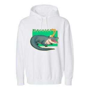 Croki Crocodile Alligator God of Mischief Garment-Dyed Fleece Hoodie