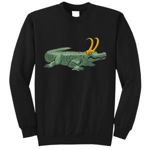 Croki Crocodile Alligator Golden Horns Sweatshirt