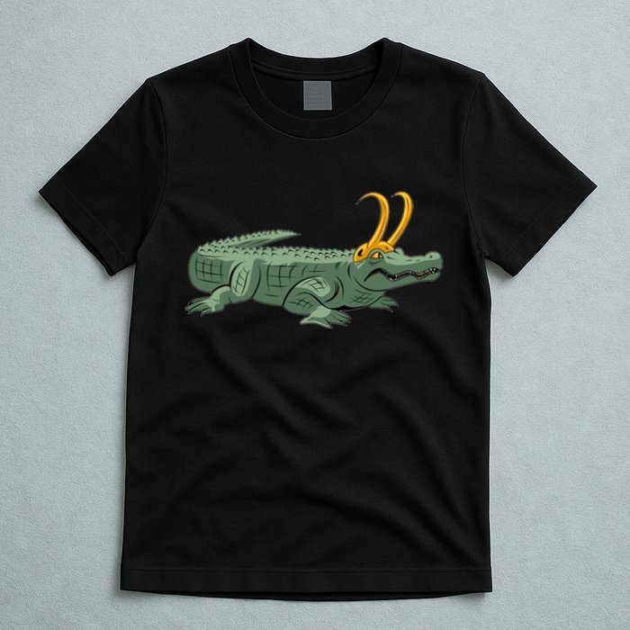 Croki Crocodile Alligator Golden Horns T-Shirt