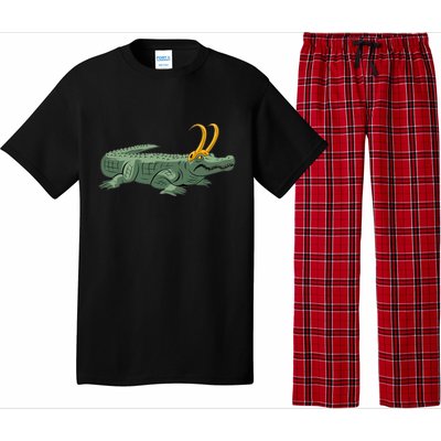 Croki Crocodile Alligator Golden Horns Pajama Set