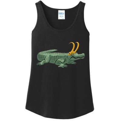 Croki Crocodile Alligator Golden Horns Ladies Essential Tank