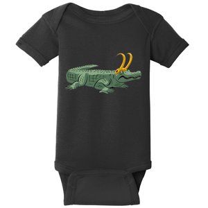 Croki Crocodile Alligator Golden Horns Baby Bodysuit