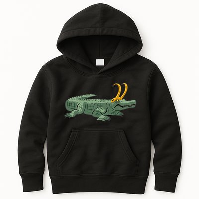 Croki Crocodile Alligator Golden Horns Kids Hoodie