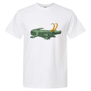 Croki Crocodile Alligator Golden Horns Garment-Dyed Heavyweight T-Shirt