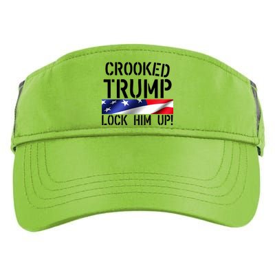 Crooked Trump Lock Him Up USA Adult Drive Performance Visor